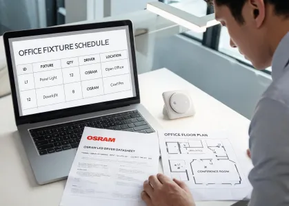Office lighting controls schedule review